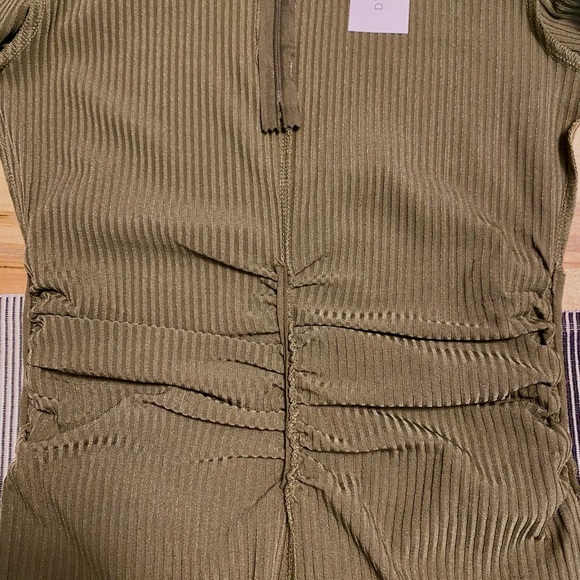 Mock Neck Ribbed Dress - Picture 9 of 11